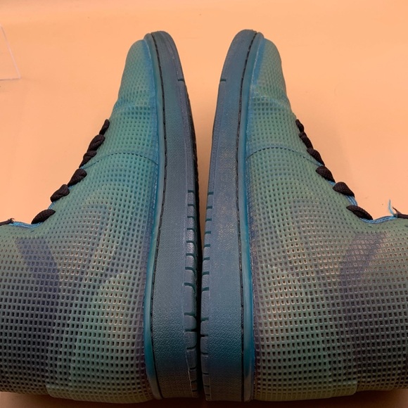 Air Jordans Green Rubber Jordan 1 Retro 4Lab1 Tropical Teal Sneakers Men's 9.5 - Picture 5 of 10